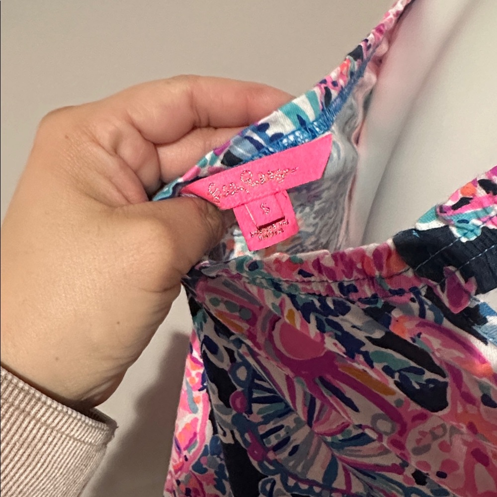 Lilly Pulitzer Loro Swing dress High Tide Navy Turtle Amazement size small - Picture 4 of 5
